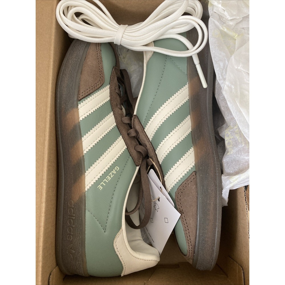 Adidas Gazelle Indoor Men's Size 4.5 US Silver Green/Cream/Earth Strata IH5473 - Picture 8 of 8